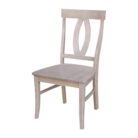 International Concepts Set of 2 Cosmo Chairs, Washed Finish, Washed Gray Taupe C09-170P